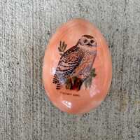 1970’s Vintage Snowy Owl Ceramic Small Egg