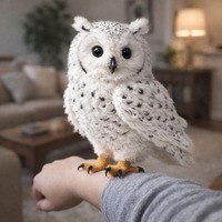 Amigurumi Snowy Owl Crochet Pattern, Intermediate Plush PDF (Digital Download)