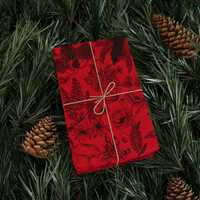 Dark Academia Mushrooms Owls Crows Herbs Wrapping Paper