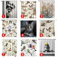 Animal Shower Curtains &ndash; Dog, Cat, Owl, Duck, and Shih Tzu Designs for Bathroom Decor