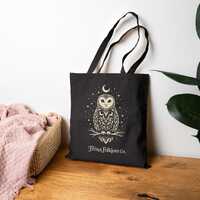 Celestial Owl Tote | Whimsical Witchy Nature Spiritual
