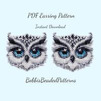 Beaded Owl PDF Earring Pattern