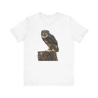 Horned Owl Stump T-Shirt | Wildlife Bird Illustration Tee