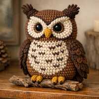 Realistic Owl Amigurumi Pattern PDF, Detailed Crochet Owl, Lifelike Bird Plush Digital Crochet Patte