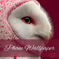 Artistic Red Owl Phone Wallpaper (iPhone Android) (Digital Download)