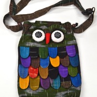 Cross body cloth Owl Bag