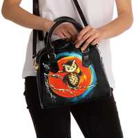 Vintage Antique Halloween Spooky Owl Full Moon Shoulder Handbag, Gothic Style Purse, Halloween Acces