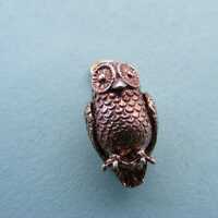 Vintage Sterling Silver charm: Owl (I)