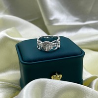 Sterling Silver Owl Statement Ring, Vintage Inspired Nature Jewelry