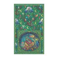 Enchanted Forest Tea Towel | Owls, Fairies, Castle & Dragon | Fantasy Storybook Kitchen Decor