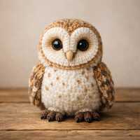 Realistic Barn Owl Crochet Pattern (PDF), Amigurumi Woodland Animal Toy