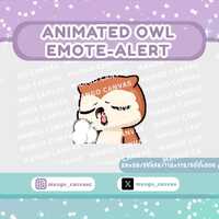 Animated Owl Emote-Alert / Sigh Emote-Alert