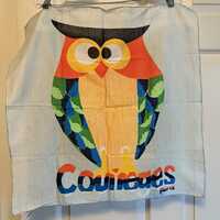 Vintage 1970s Courreges Paris Pop Art Owl Scarf Andrianna Shamaris Made Italy
