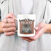 Owl mug, bird lover gift, owl coffee cup, owl lover gift, animal coffee mug, whimsical coffee mug, w