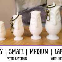 Viking owl inspired keychain and figures