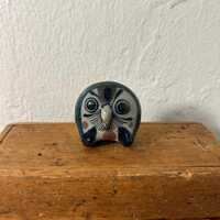 Teeny Mexican Folk Art Pottery Owl:  Jorge Wilmot Signed Studio Pottery