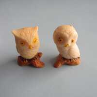 Lot of 2 Vintage Owl Figurines Free Shipping