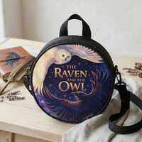 Raven and Owl Tasche – Mystische Damen & Kinder Handtasche mit Eule und Rabe Motiv