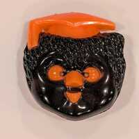 Vintage Halloween Fun World Plastic Owl Clicker Noise Maker