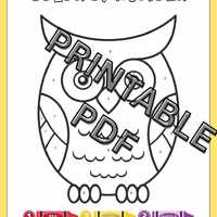 Owl Color by Number Printable | Kids Activity, Learning Page (Digital Download)