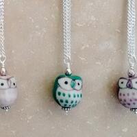 Porcelain Owl Necklace: Personalized Animal Rescue Gift