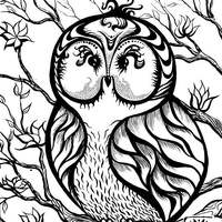 Innocence Owl Adult Colouring Printable Download