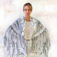 White Angel Scarf ~ Owl Wings Shawl Ideal Boho Festival Wear For Burning Man - Feather Scarf Best Be