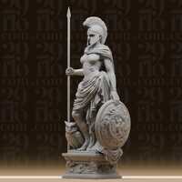 Athena Goddess of War Statue - Large Resin Greek Deity Figure - Mythological Owl Collectible - Class