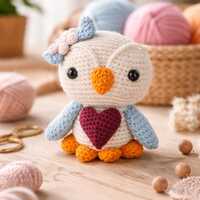 Crochet Plush Toy, Handmade Amigurumi Owl, Baby Shower Gift, Nursery Decor, Soft Stuffed Animal