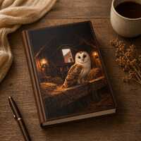 Barn Owl Journal | Fraser Valley BC Hardcover Notebook | 150 Pages Matte Cover Rustic Farm Owl Journ