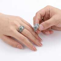 Vintage Owl Ring Sterling Silver Adjustable Unique Animal Lover Gift Anniversary Birthday Jewelry Bo