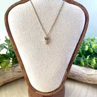 Dainty Owl Zirconia Necklace, Gold Plated, Stainless Steel, Hypoallergenic Statement Necklace