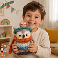 Amigurumi Owl Crochet Pattern PDF | Cute Owl Plush Toy | Easy Beginner Crochet Pattern | Animal Amig