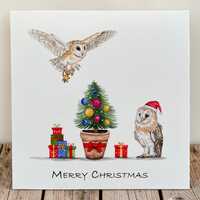 Barn owl Christmas card, Christmas barn owl card, Christmas cards, owl Christmas cards, funny owl Ch