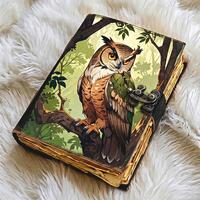 Owl Leather Journal: Forest Nature Art Diary