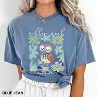 Silly Owl Club Shirt, Comfort Colors Shirt,Floral Owl Shirt, Teacher Appreciation Shirt,Back To Scho
