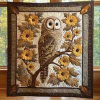 Owl Throw Blanket, Rustic Woodland Decor, Nature Lover Gift, Autumn Cabin Home Accent