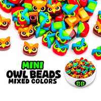 Mini Owl Kandi Beads | Glossy Plastic Rave Charms