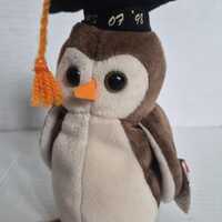 1998 Ty Beanie Babies Wise the Owl with Graduation Cap - RETIRED (2)