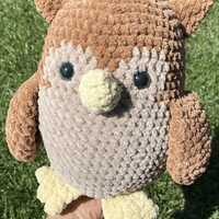 Jumbo Owl Plushie | Ready to Ship Physical Item | Handmade Crochet