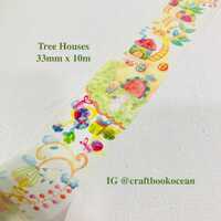 Tree Houses washi tape Owl Monkey Mushroom shape house masking tape playful tree home for animals be