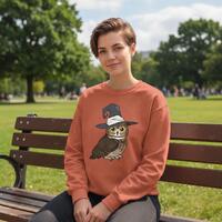 Comfort Colors &reg; Owl Halloween Shirt | Great Horned Owl Witch Garment Dyed T-Shirt or Sweatshirt