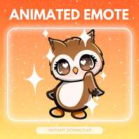 Animated Owl Emote for Twitch & Discord &ndash; Dancing Streamer Icon (Instant Download)