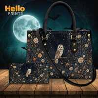 Owl Tote Bag, Witchy Floral Bag, Celestial Night Tote, Cottagecore Owl Bag, Vintage Botanical Tote, 