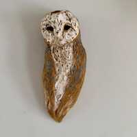 Barn owl wall hanging sculpture art