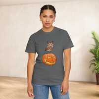 Comfort Colors ® Halloween Owl T-Shirt or Sweatshirt | Eastern Screech-Owl & Jack'o-lant