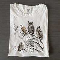 Great Horned Owl Shirt Vintage 90s, Retro Nocturnal Forest Graphic Tee, Rustic Owl Illustration, Nat