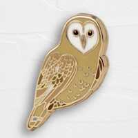 Barn Owl Enamel Pin | Nocturnal Owl Lapel Pin | Mystical Forest | Hat or Jacket Pin