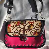 Pink Owl Handbag Purse