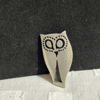 Vintage R. Tennesmed Sweden Owl Pewter Pin Brooch – Detailed Figural Jewelry